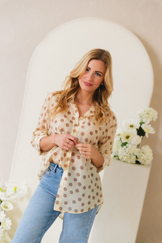 Polkadots Blouse Pastel yellow