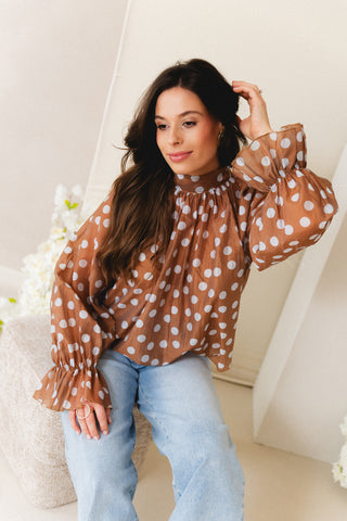 Polkadots Bow Blouse