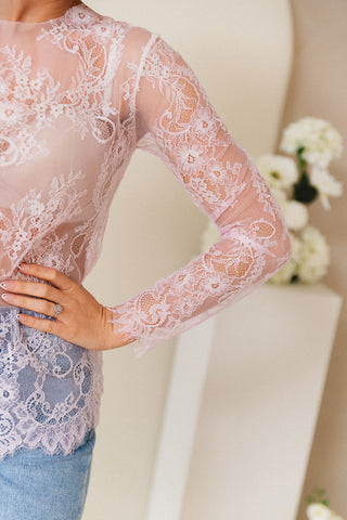 Lacy Lacy Pink Top