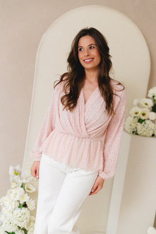 Peplum Blouse Rose