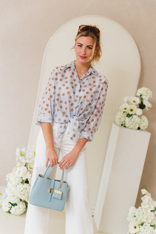 Polkadots Blouse Babyblue