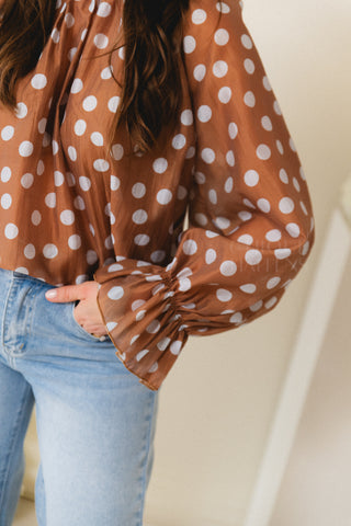Polkadots Bow Blouse