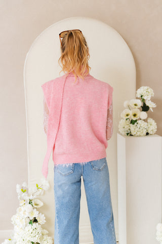 Scarf In One Gilet Pink