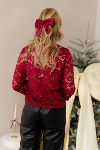 Red Lace Blouse