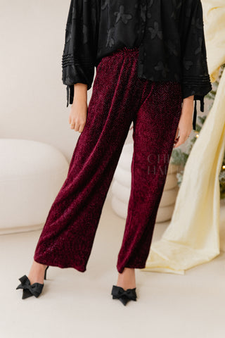 Comfy But Festive Velours Trousers