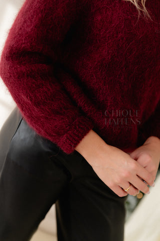 Knit Happens Burgundy