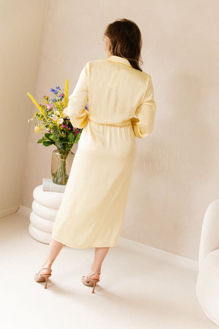 Pastel yellow Wrap Dress