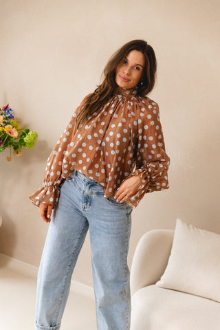 Polkadots Bow Blouse