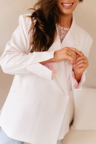 Oversized Blazer Powder Pink