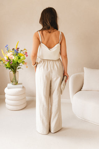 Cascade Satin Top Ivory