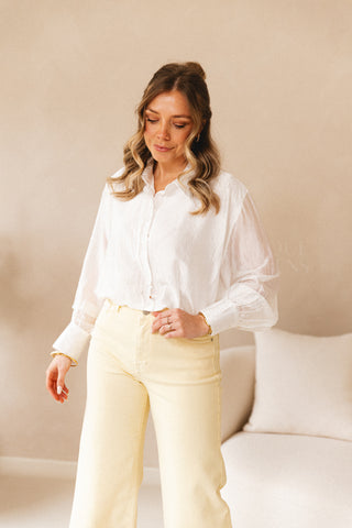 White Balloon Blouse