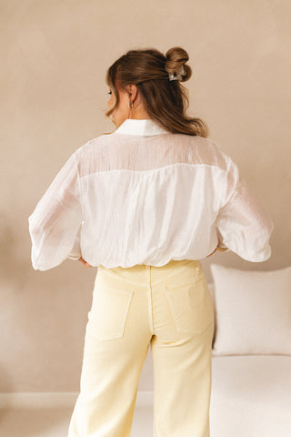 White Balloon Blouse
