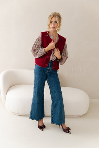 Reversible Layer Vest Burgundy