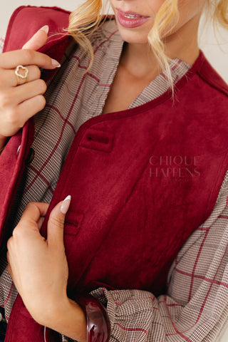 Reversible Layer Vest Burgundy