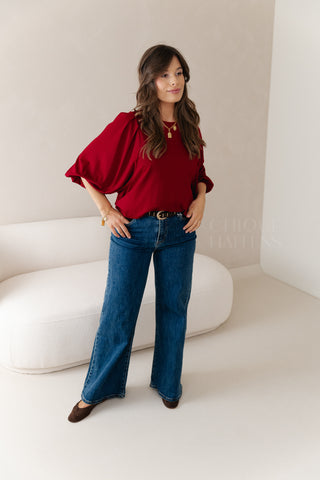 Flow Fit Tee Burgundy