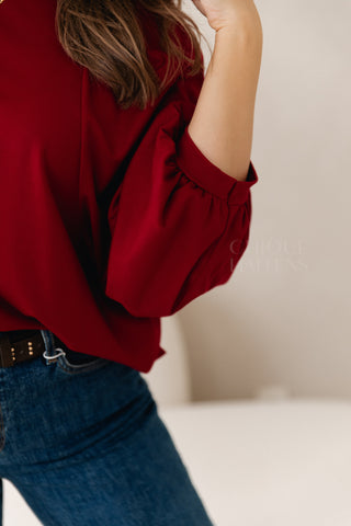 Flow Fit Tee Burgundy