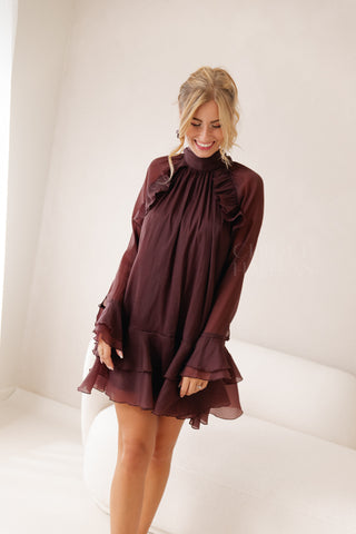 La Fiorella Dress Aubergine