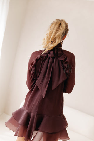 La Fiorella Dress Aubergine