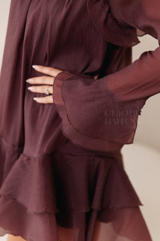 La Fiorella Dress Aubergine