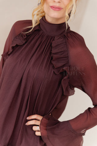La Fiorella Dress Aubergine