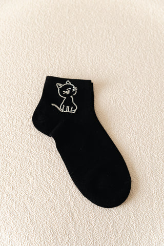 Miauw Socks Black