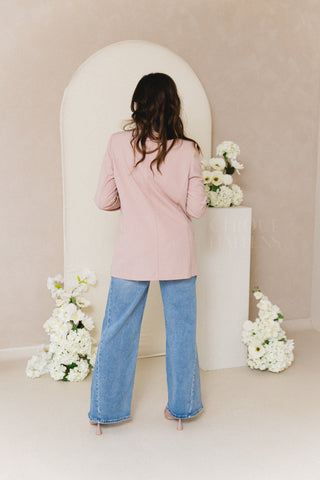 Pink Double Breasted Blazer