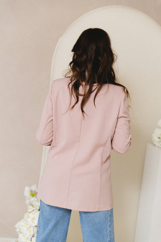 Pink Double Breasted Blazer