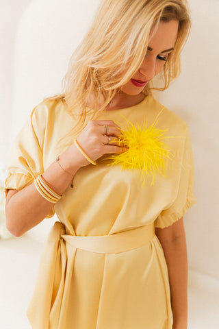 Feather Pin Yellow