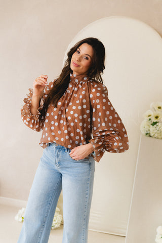Polkadots Bow Blouse