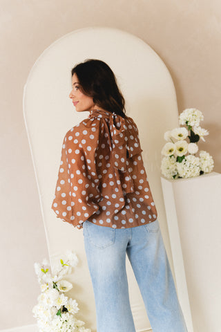 Polkadots Bow Blouse