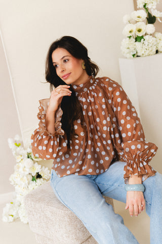 Polkadots Bow Blouse