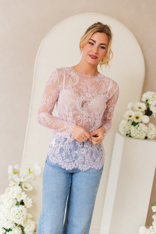 Lacy Lacy Pink Top