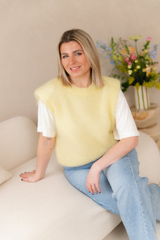 Pastel Yellow Mohair Knit