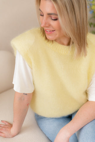 Pastel Yellow Mohair Knit