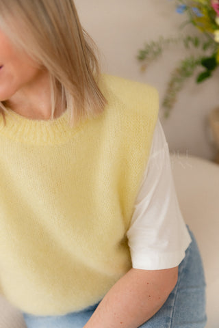 Pastel Yellow Mohair Knit