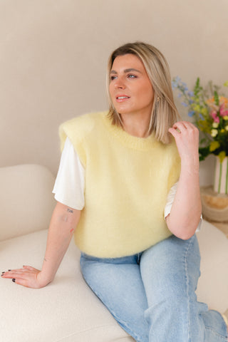 Pastel Yellow Mohair Knit