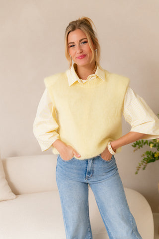 Pastel Yellow Mohair Knit