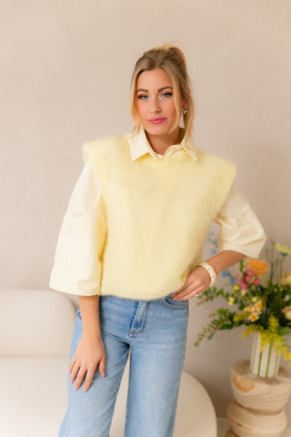 Pastel Yellow Mohair Knit