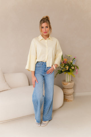 Yellow Big Sleeves Shirt