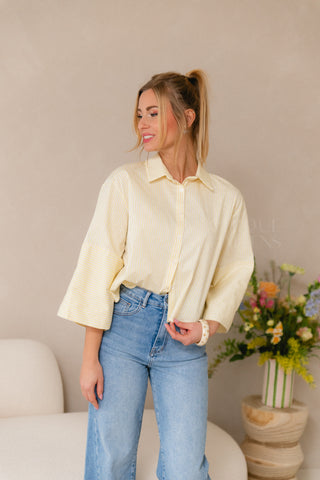 Yellow Big Sleeves Shirt