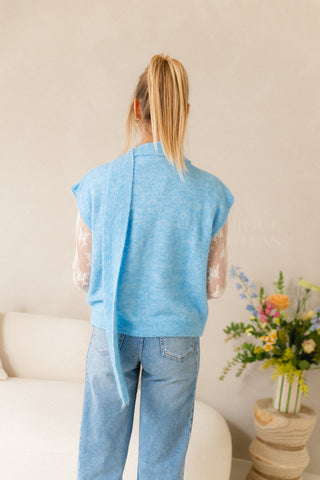 Scarf In One Gilet Blue