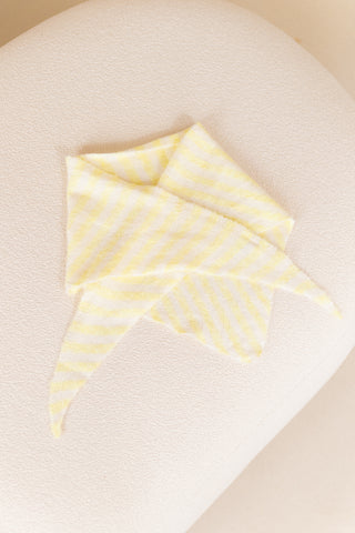 Striped Butter yellow Triangle Scarf