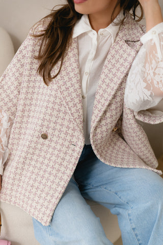Blush Tweed Vest
