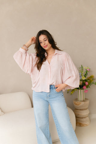 Subtle Bloom Blouse Pink
