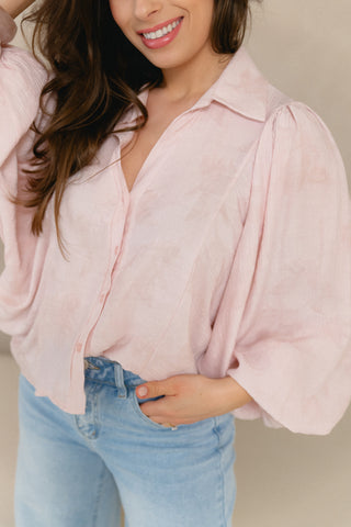 Subtle Bloom Blouse Pink