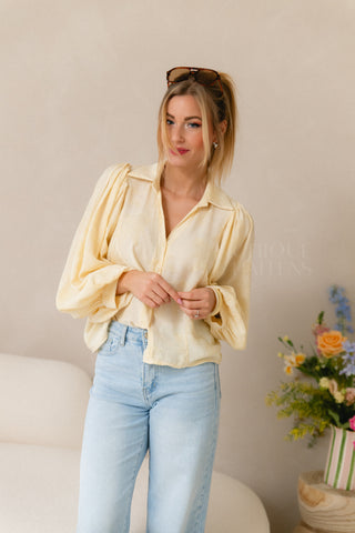 Subtle Bloom Blouse Butter yellow
