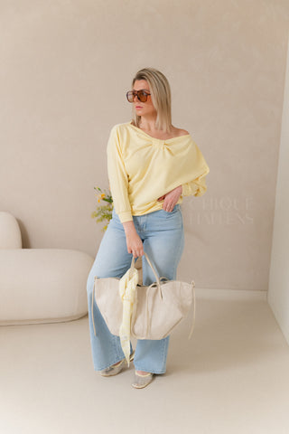 Off Shoulder Bow Sweater