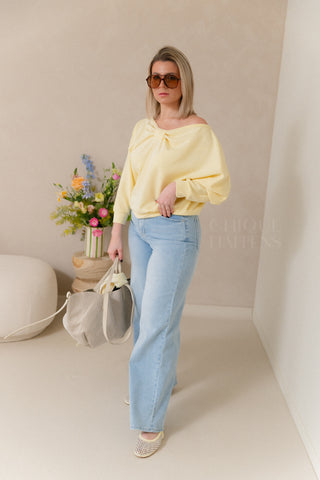 Off Shoulder Bow Sweater