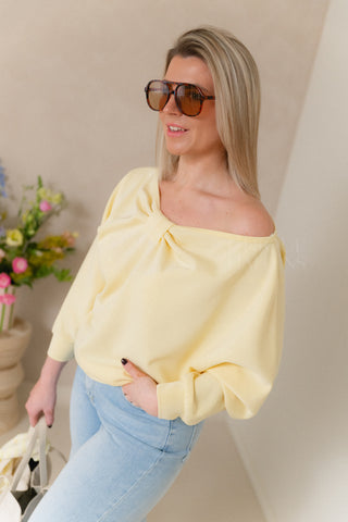 Off Shoulder Bow Sweater