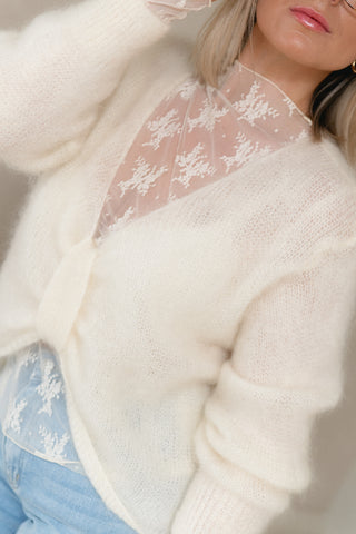 Transparant Lace Top Ecru